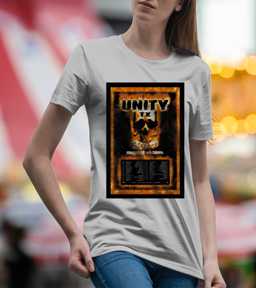 Unity TX Tour Fall 2024 Silly Goose Mugshot Dates T-Shirt