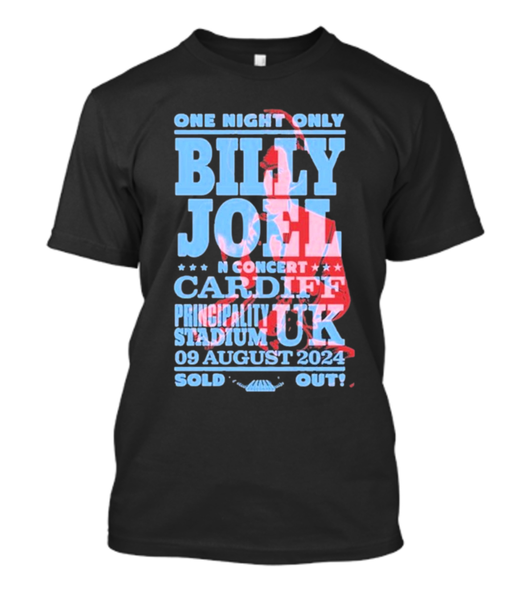 One Night Only Billy Joel In Concert Cardiff Principality Stadium UK 09 August 2024 Sold Out T-Shirt