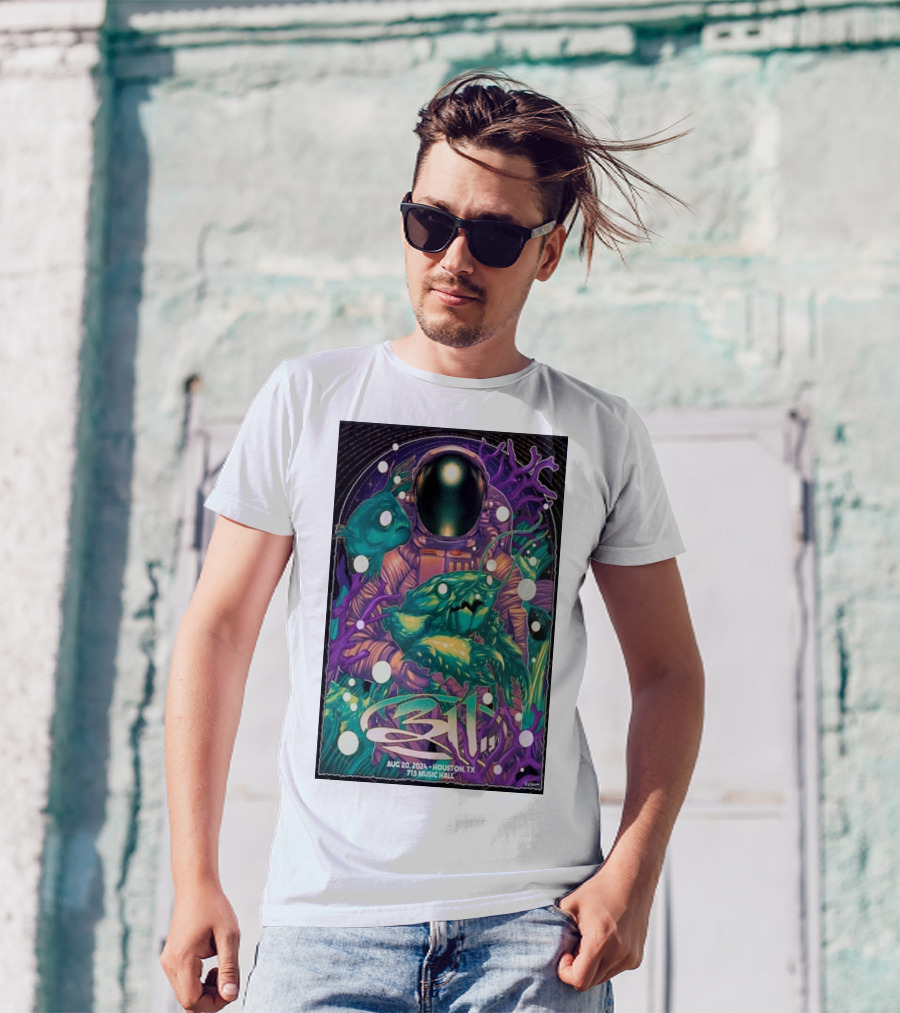 311 Astronaut Art Aug 20 2024 713 Music Hall Houston TX Tour T-Shirt