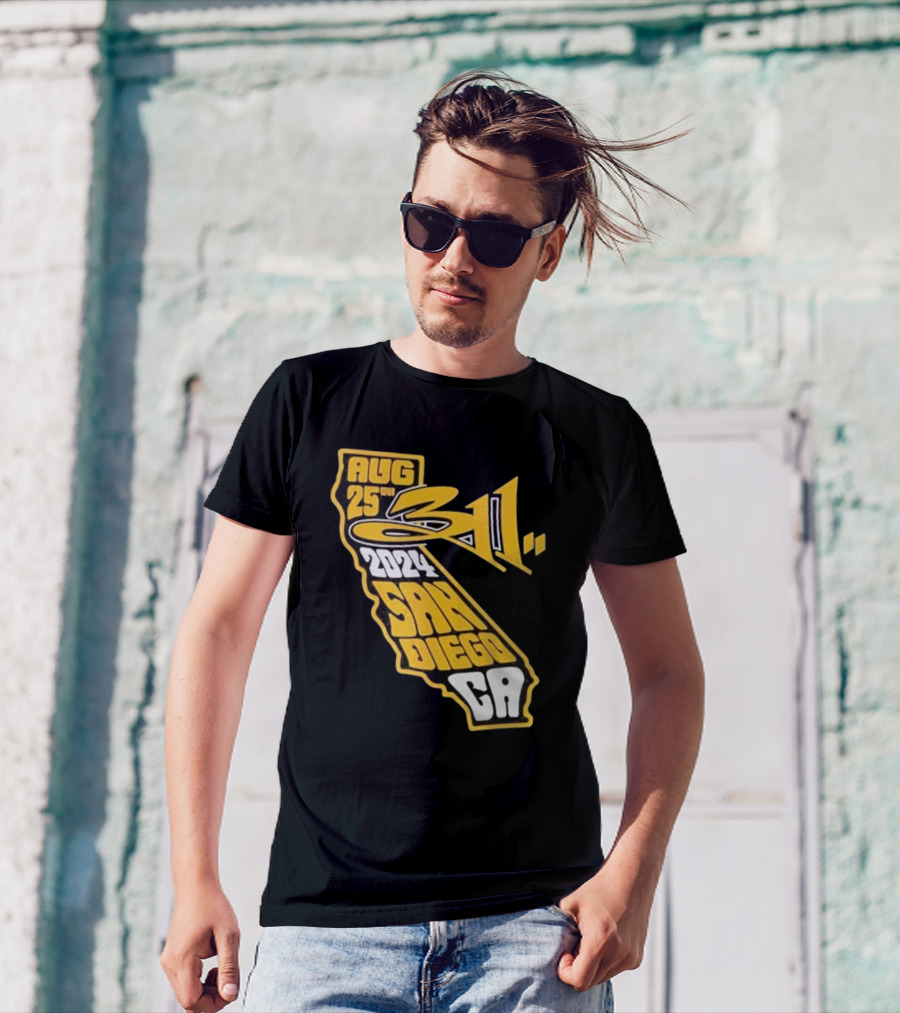 311 August 25 2024 San Diego CA California Tour T-Shirt