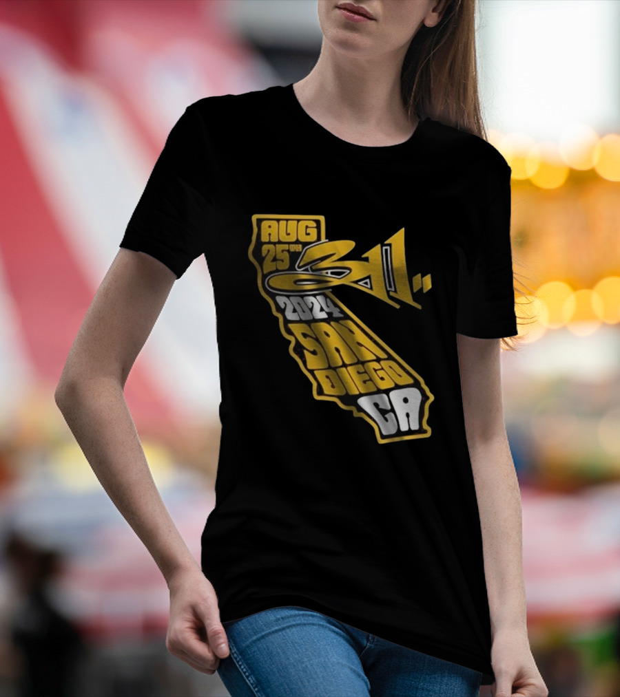 311 August 25 2024 San Diego CA California Tour T-Shirt