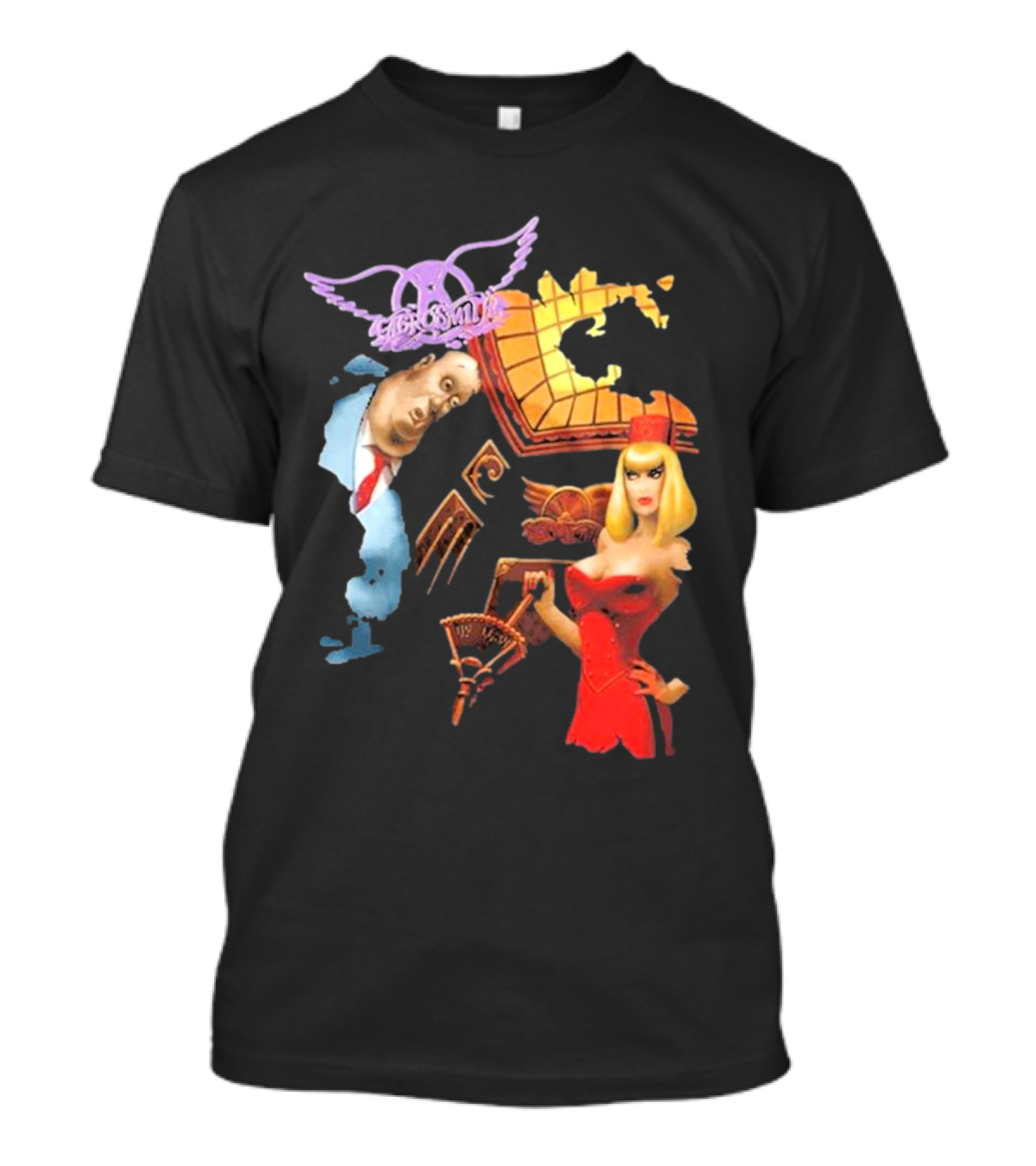 Aerosmith Love In An Elevator 2024 Vintage Cartoon Characters T-Shirt