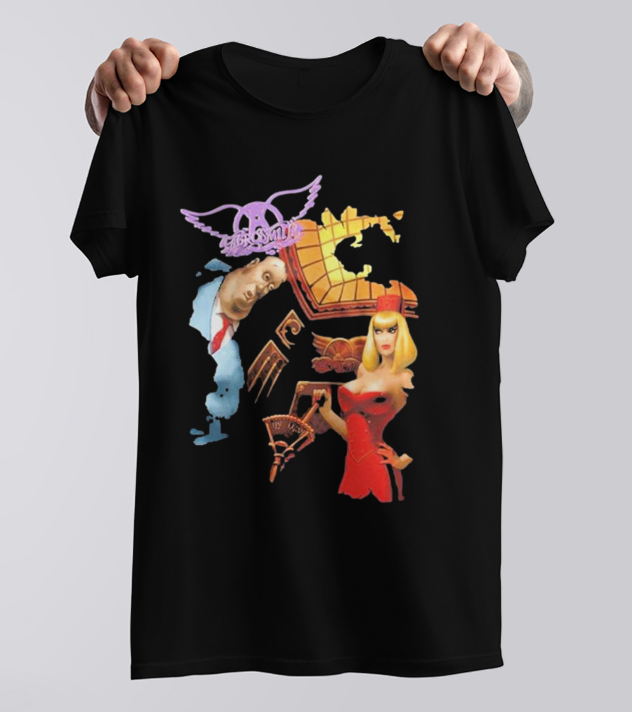 Aerosmith Love In An Elevator 2024 Vintage Cartoon Characters T-Shirt