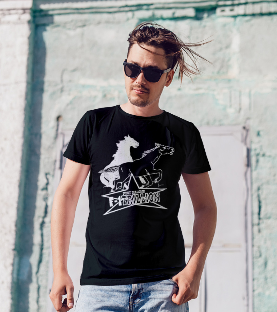 Post Malone 2024 F1 Trillion Stallion Horse T-Shirt