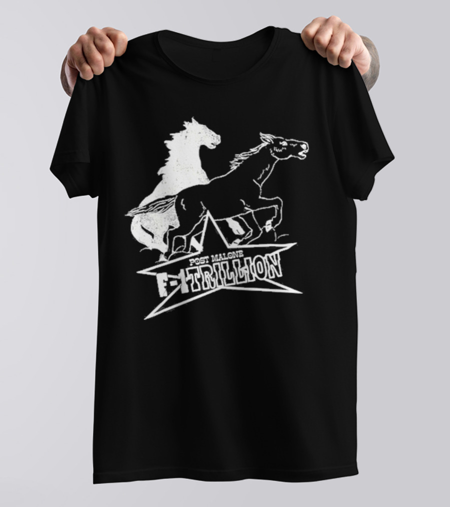 Post Malone 2024 F1 Trillion Stallion Horse T-Shirt