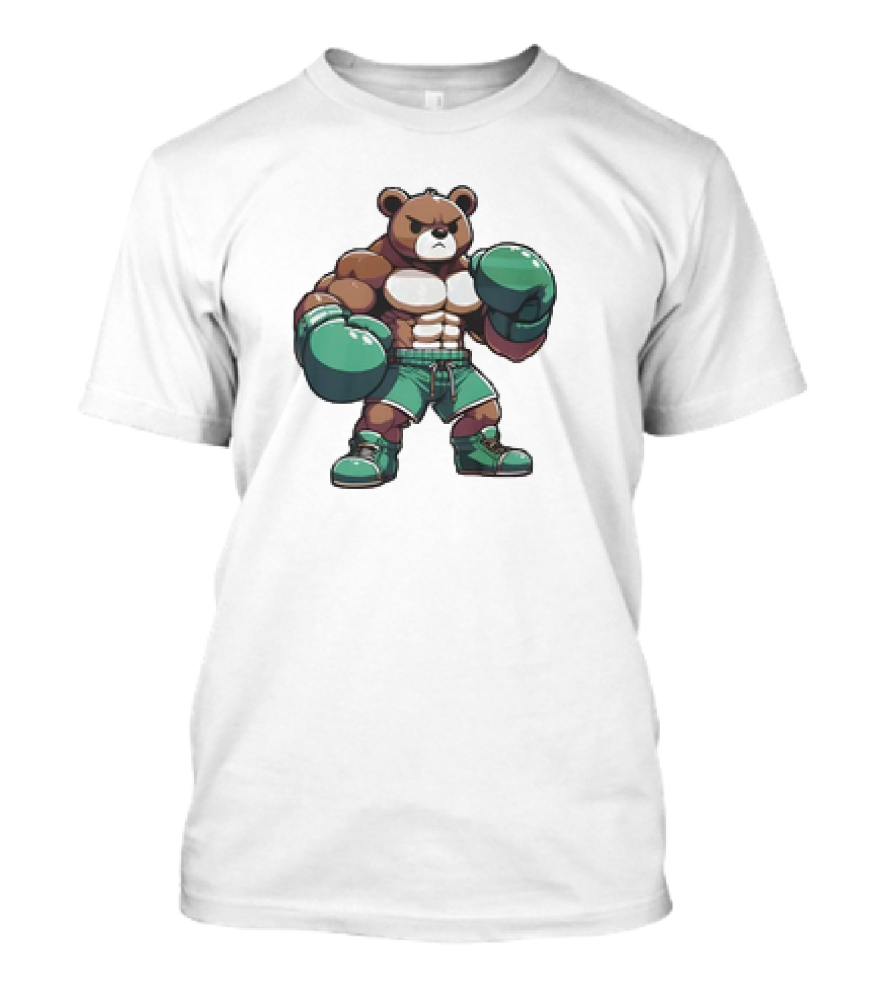 Canelo Teddy Bear Boxer In Green Gloves And Shorts T-Shirt