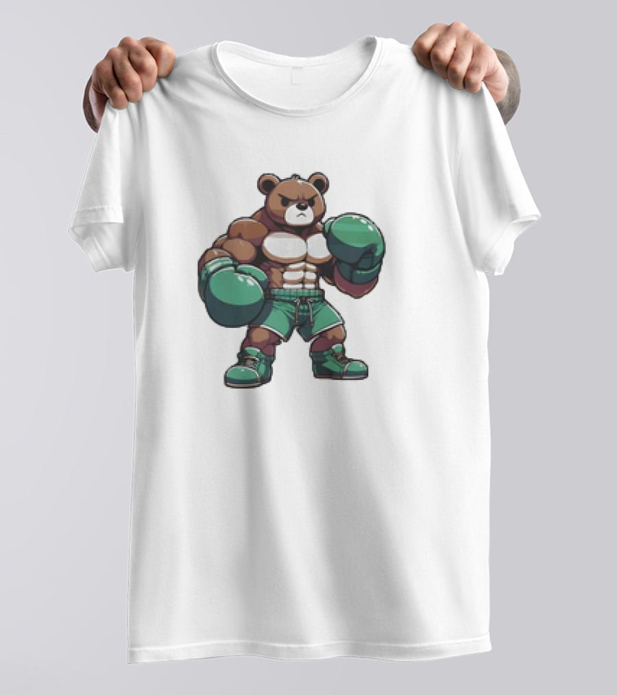 Canelo Teddy Bear Boxer In Green Gloves And Shorts T-Shirt