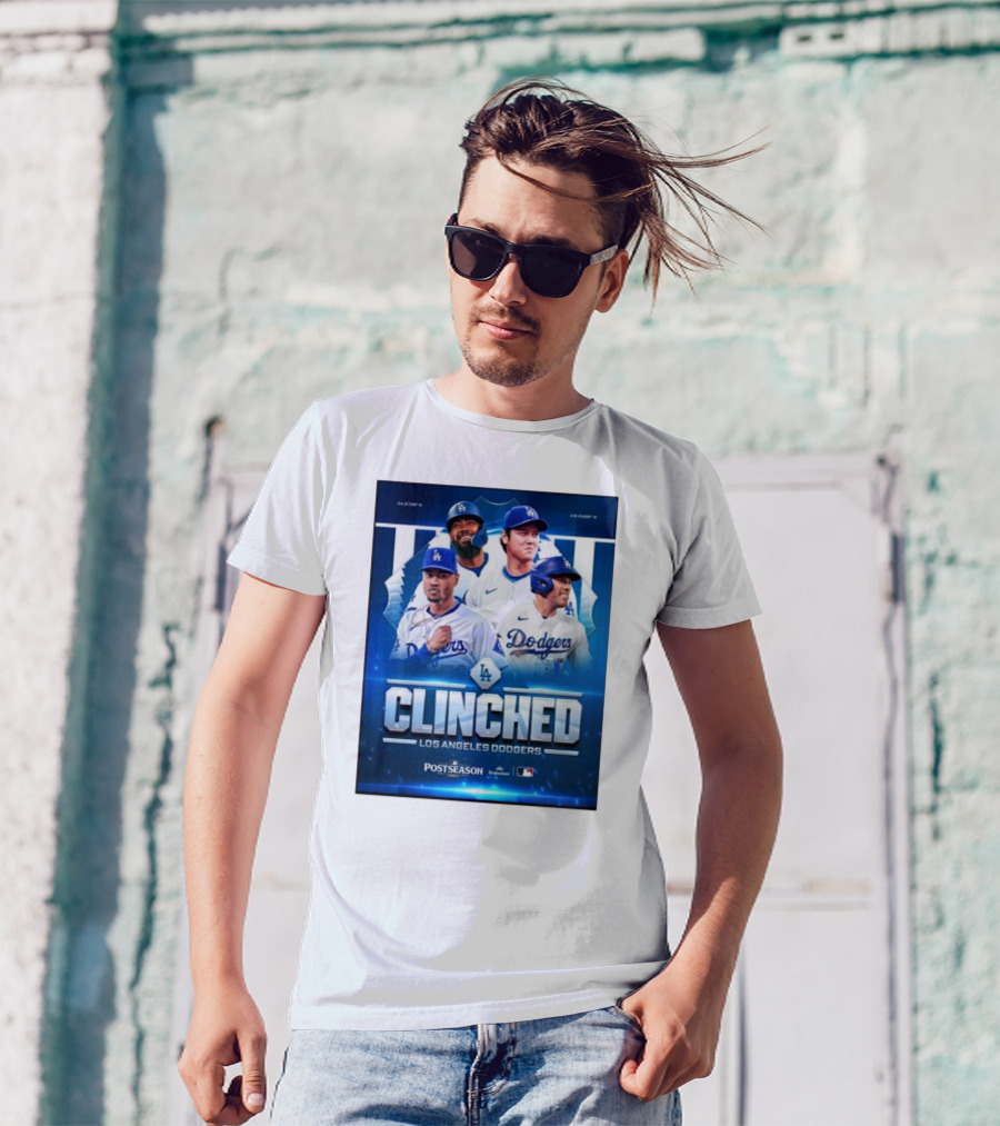 Clinched Los Angeles Dodgers 2024 Postseason MLB T-Shirt