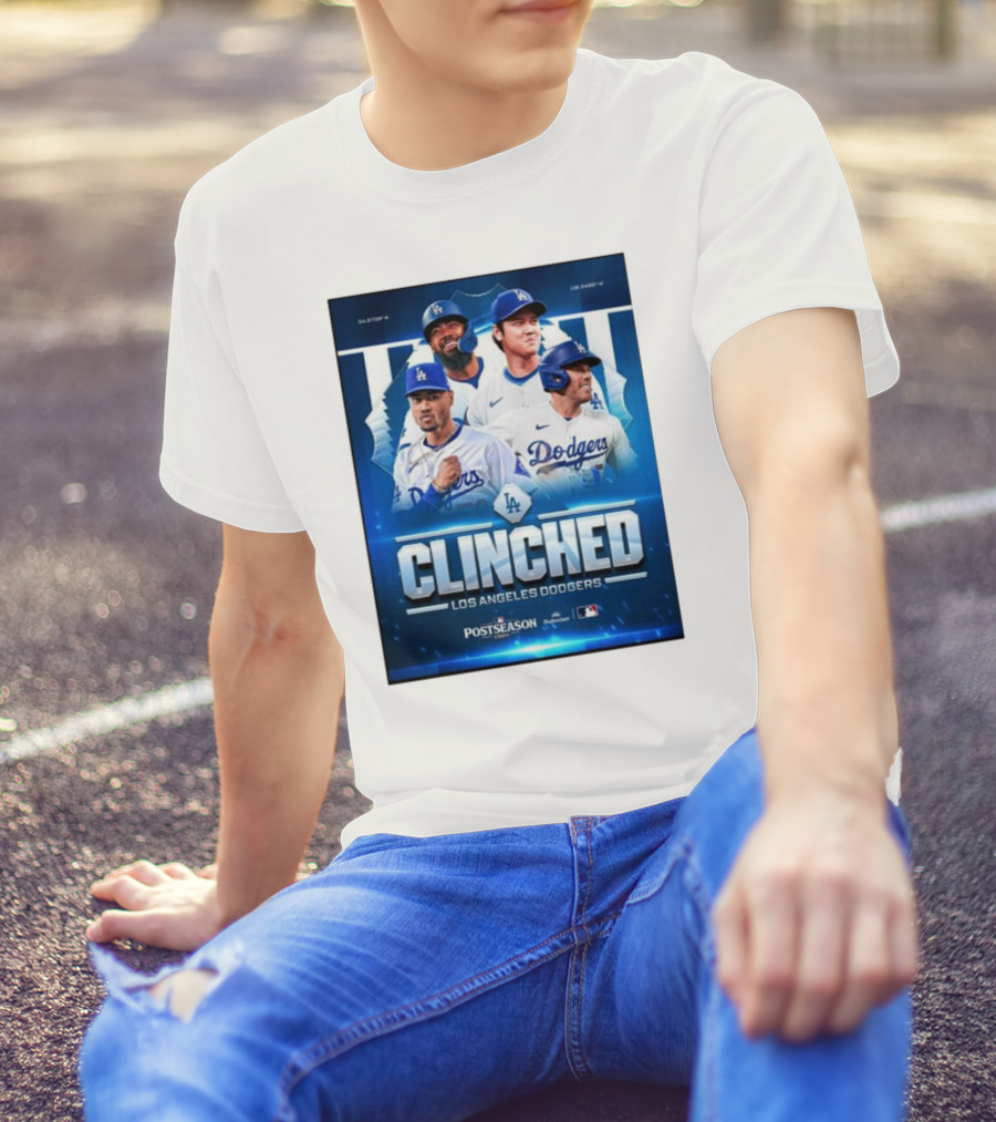 Clinched Los Angeles Dodgers 2024 Postseason MLB T-Shirt