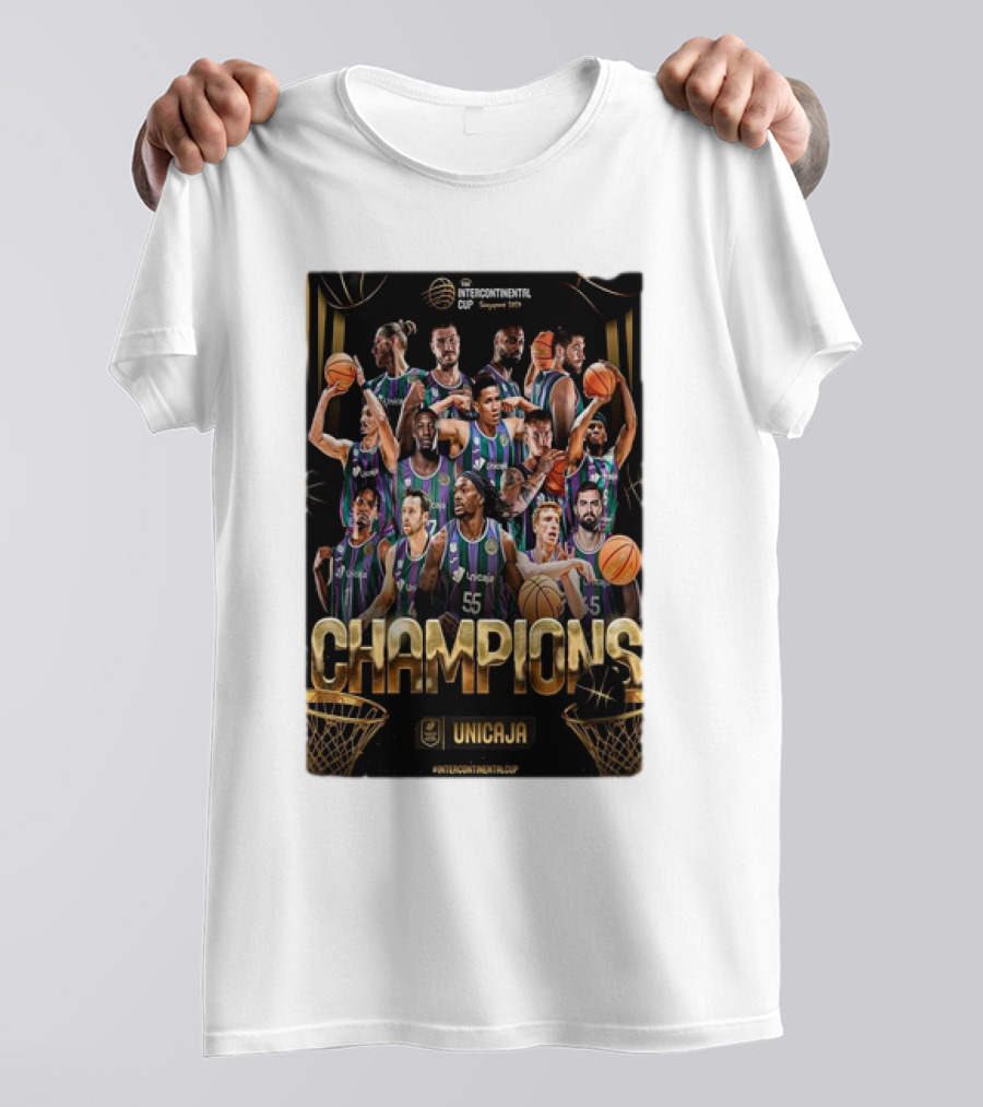 Champions Unicaja Malaga FIBA Intercontinental Cup Singapore T-Shirt