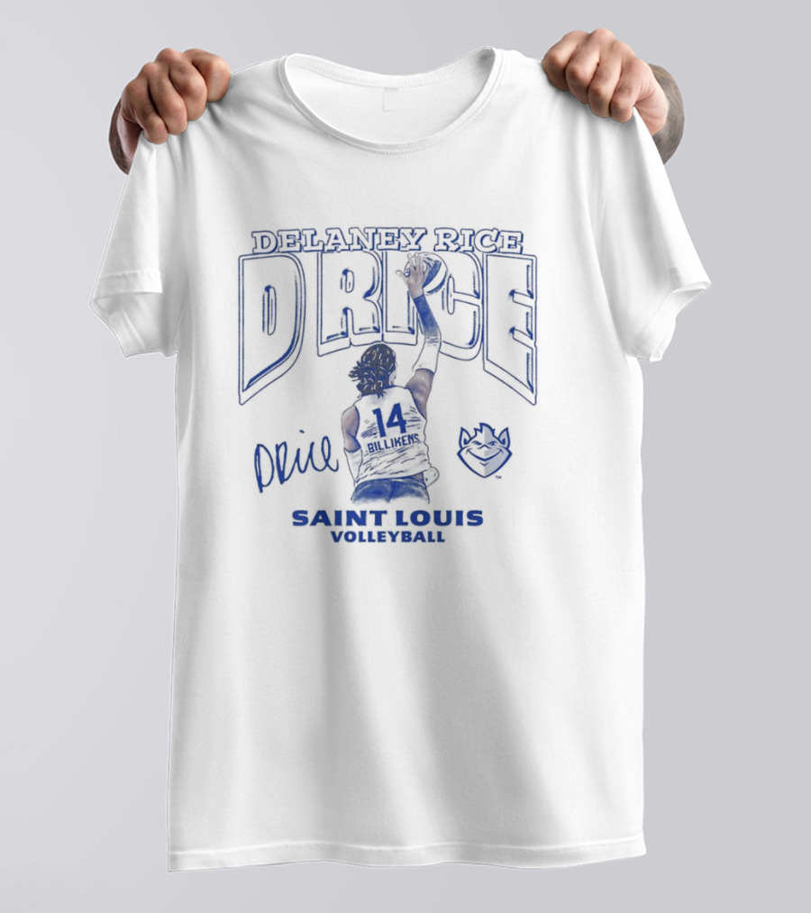 Delaney Rice DRice 14 Saint Louis Volleyball Signature T-Shirt