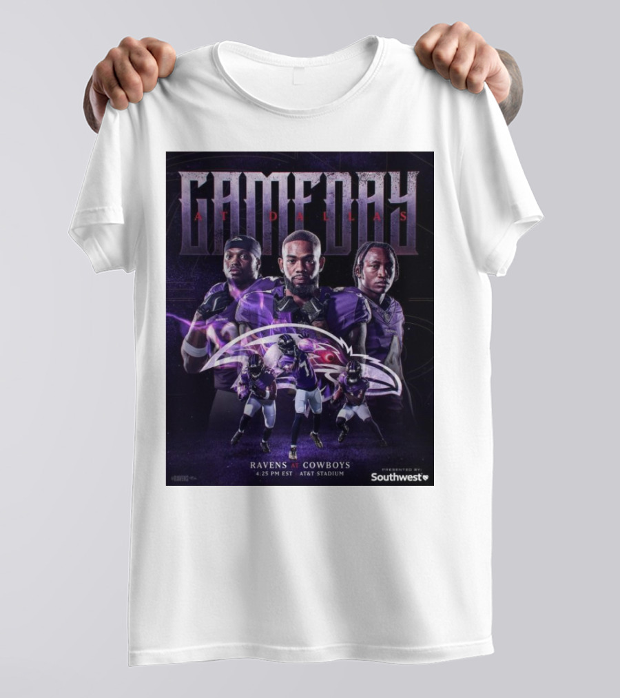 Gameday Ravens At Cowboys Southwest AT&T Stadium 4:25 PM EST T-Shirt