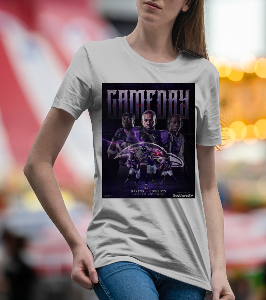 Gameday Ravens At Cowboys Southwest AT&T Stadium 4:25 PM EST T-Shirt