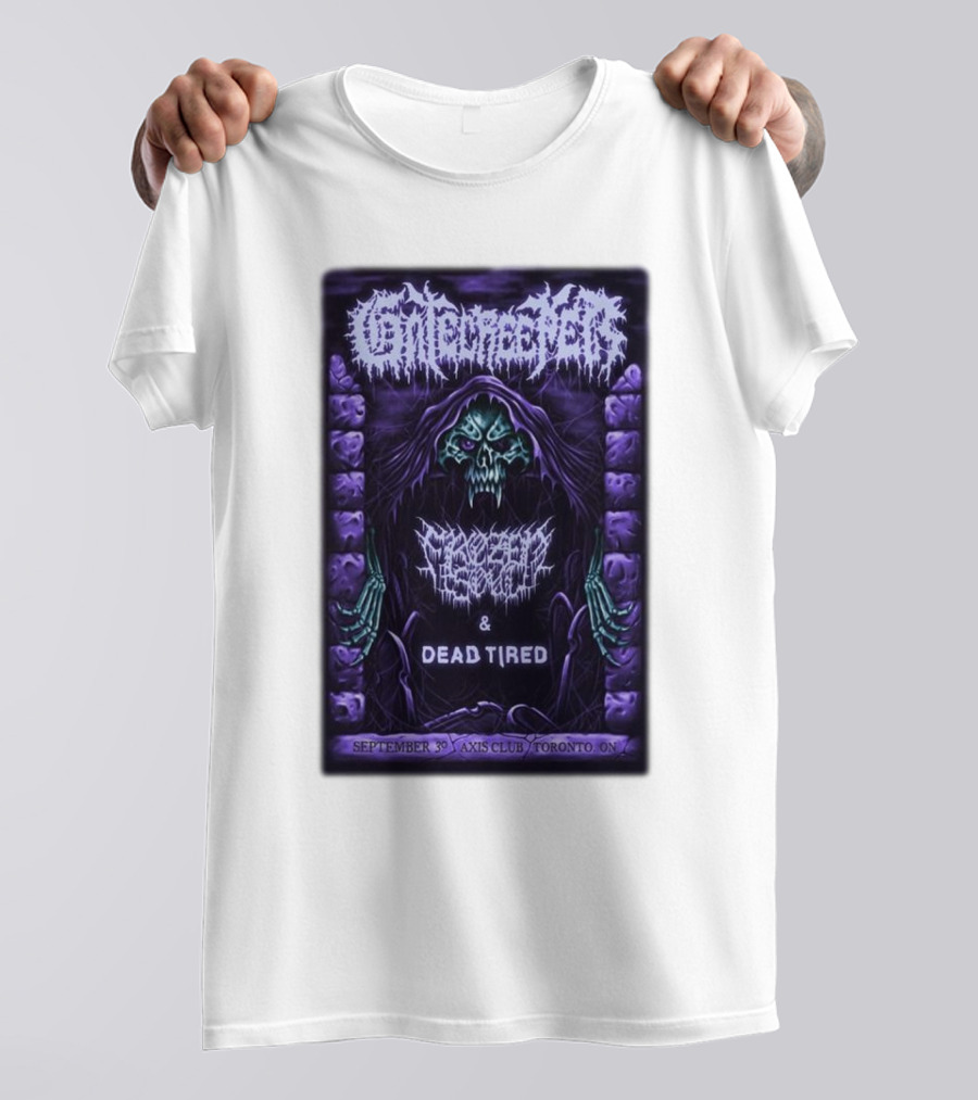 Gatecreeper Frozen Soul Dead Tired September 30 Axis Club Toronto T-Shirt