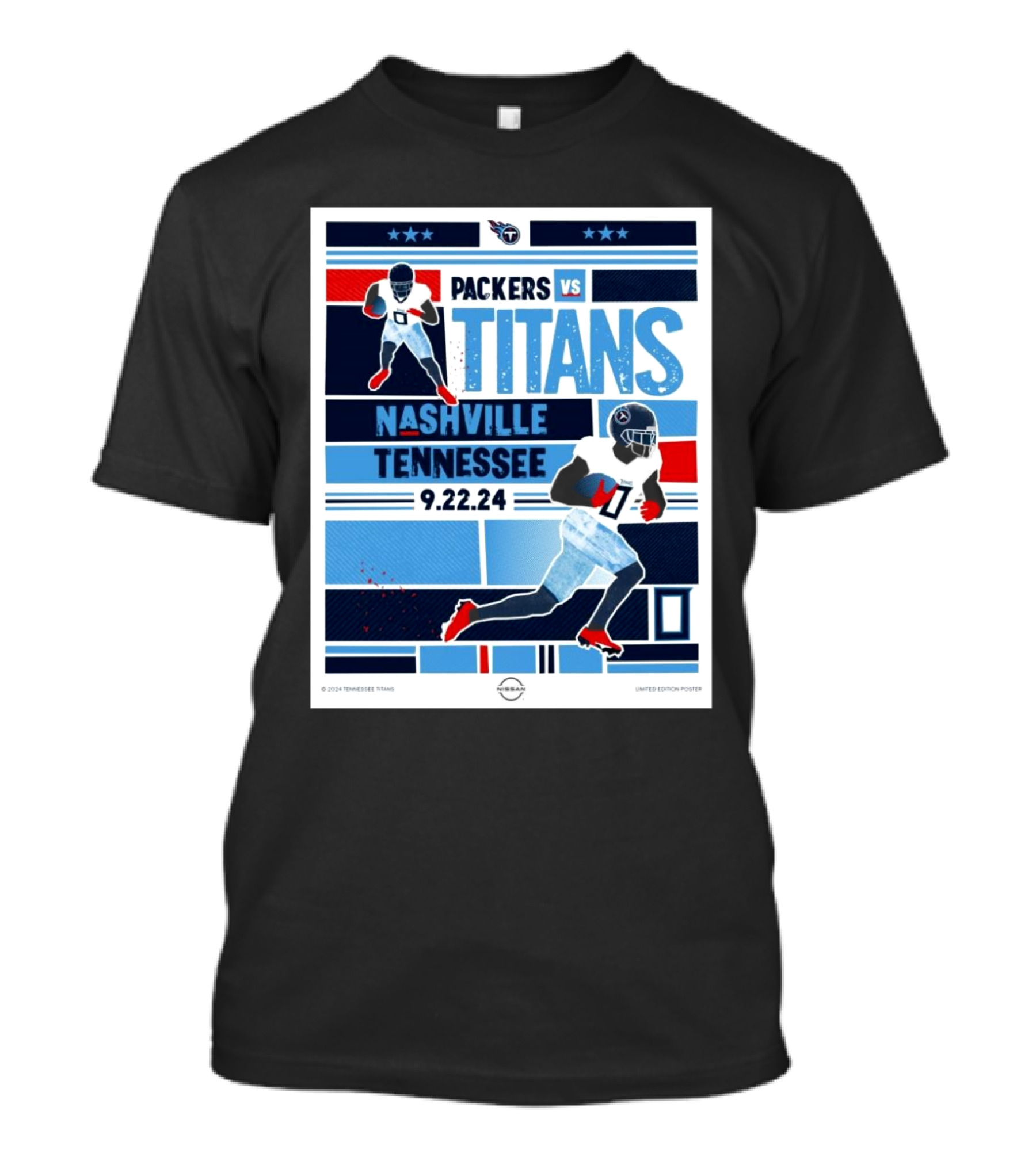 Packers Vs Titans Nashville Tennessee Game Day 9.22.24 T-Shirt
