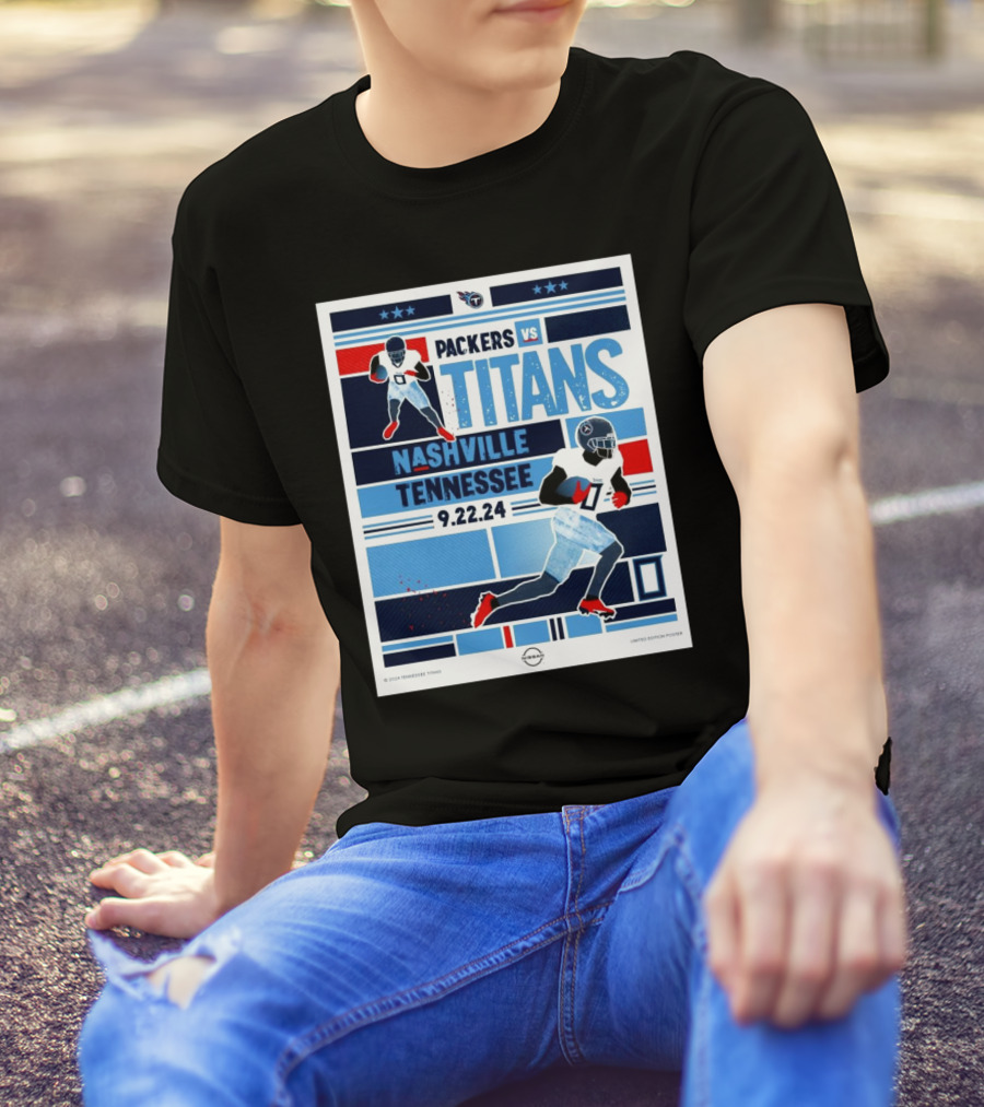 Packers Vs Titans Nashville Tennessee Game Day 9.22.24 T-Shirt