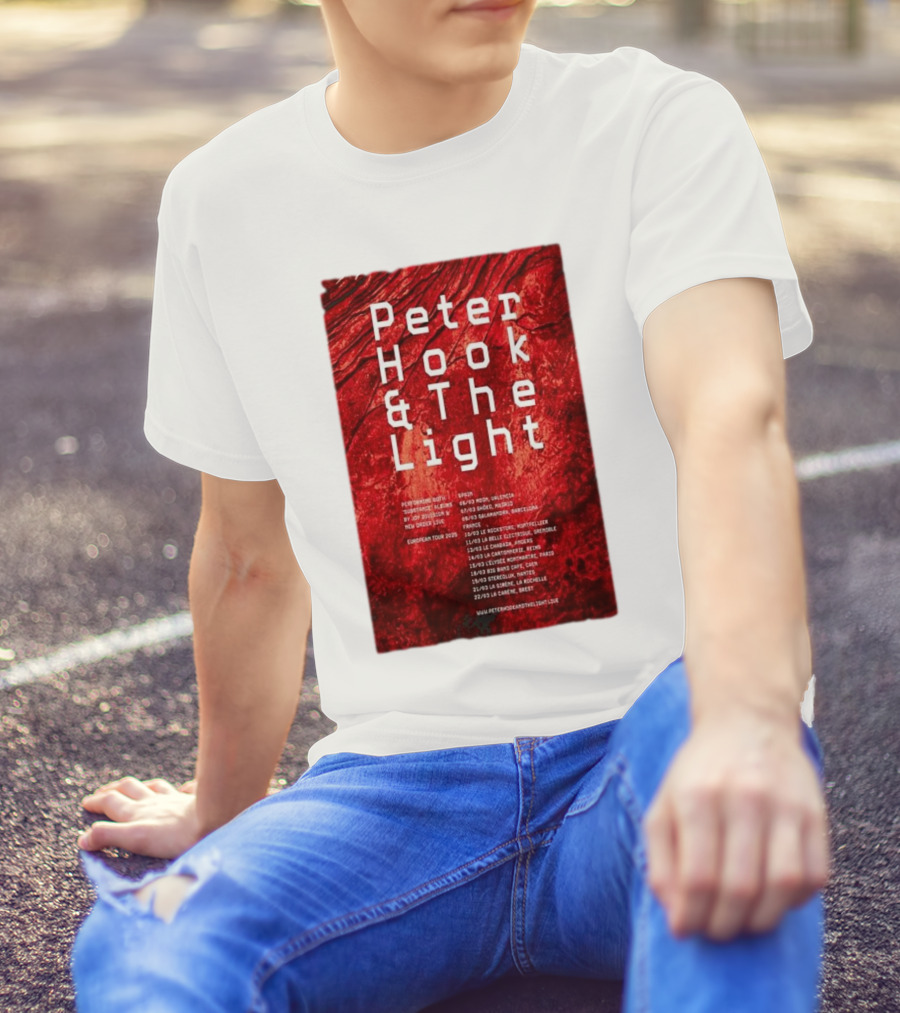 Peter Hook And The Light European Tour 2025 Spain France Performances T-Shirt