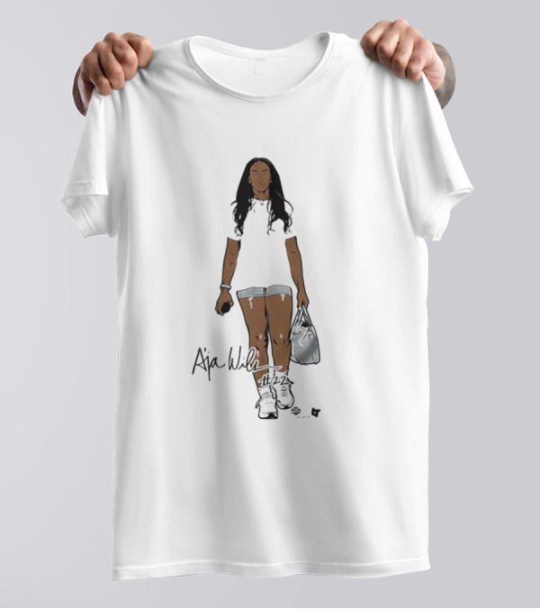 A’ja Wilson Black And White Signature T-Shirt
