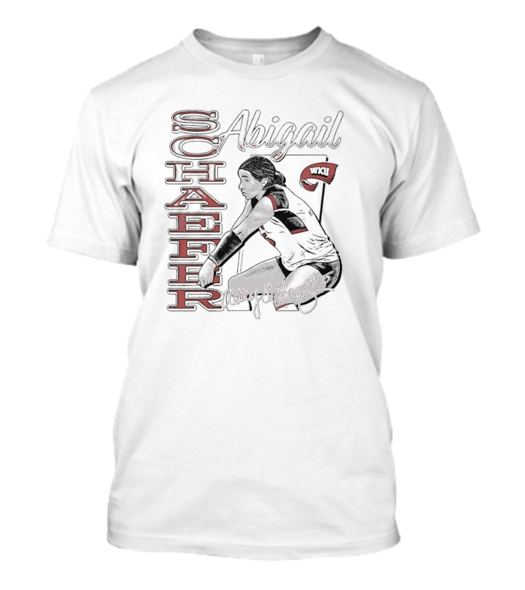 Abigail Schaefer Western Kentucky WKU Illustrated Signature T-Shirt