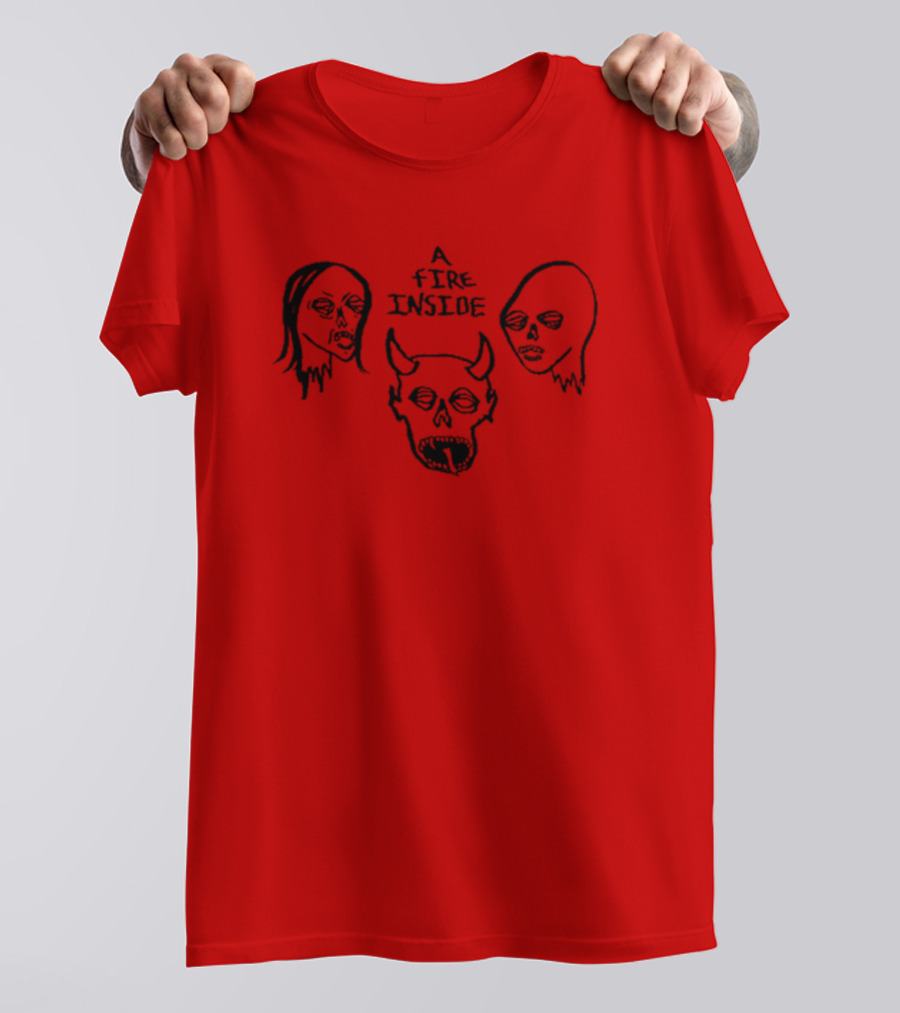 A Fire Inside Faces Ivory Trio Sketch T-Shirt