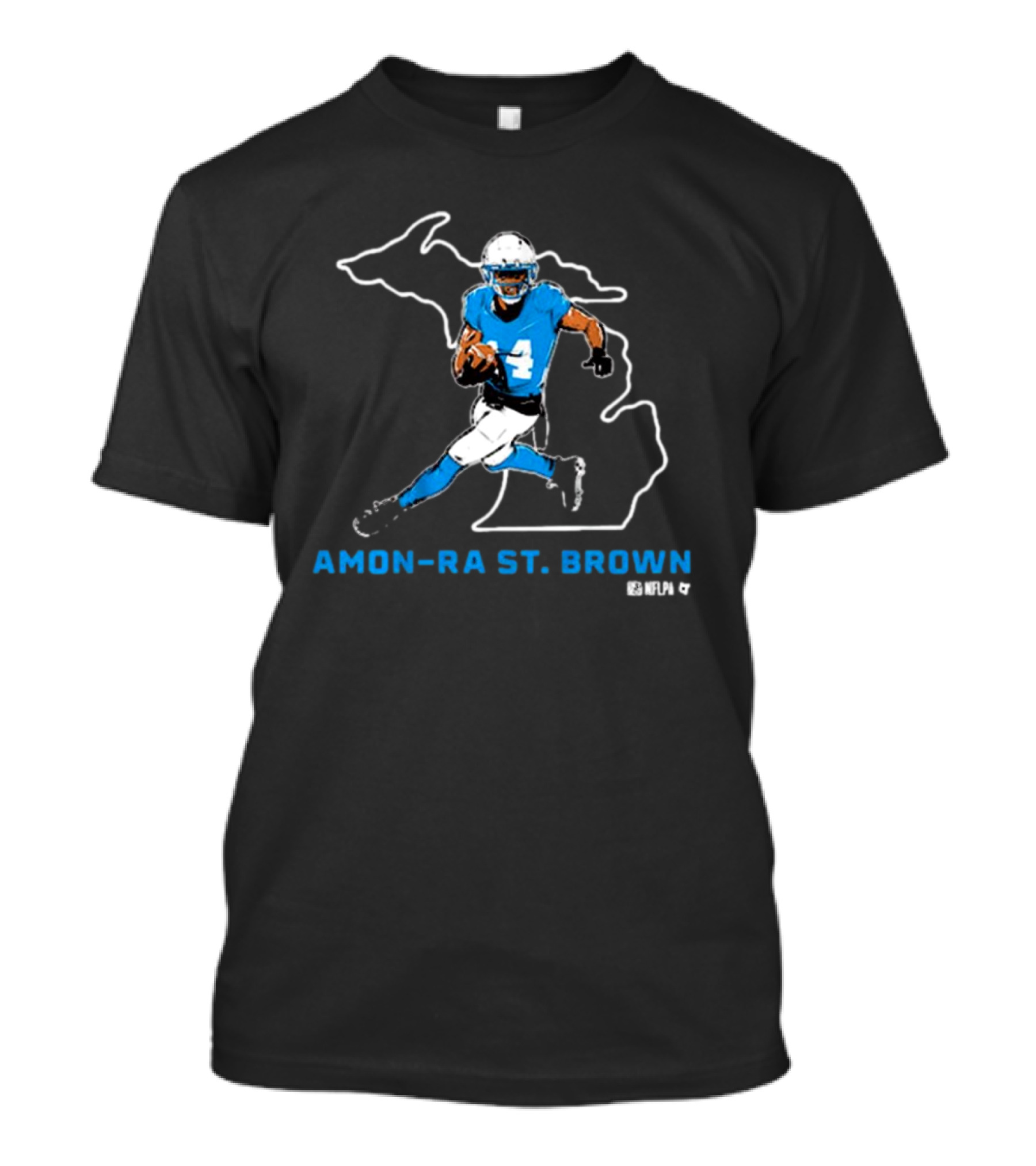 Amon-Ra St. Brown Detroit Lions NFLPA Michigan T-Shirt