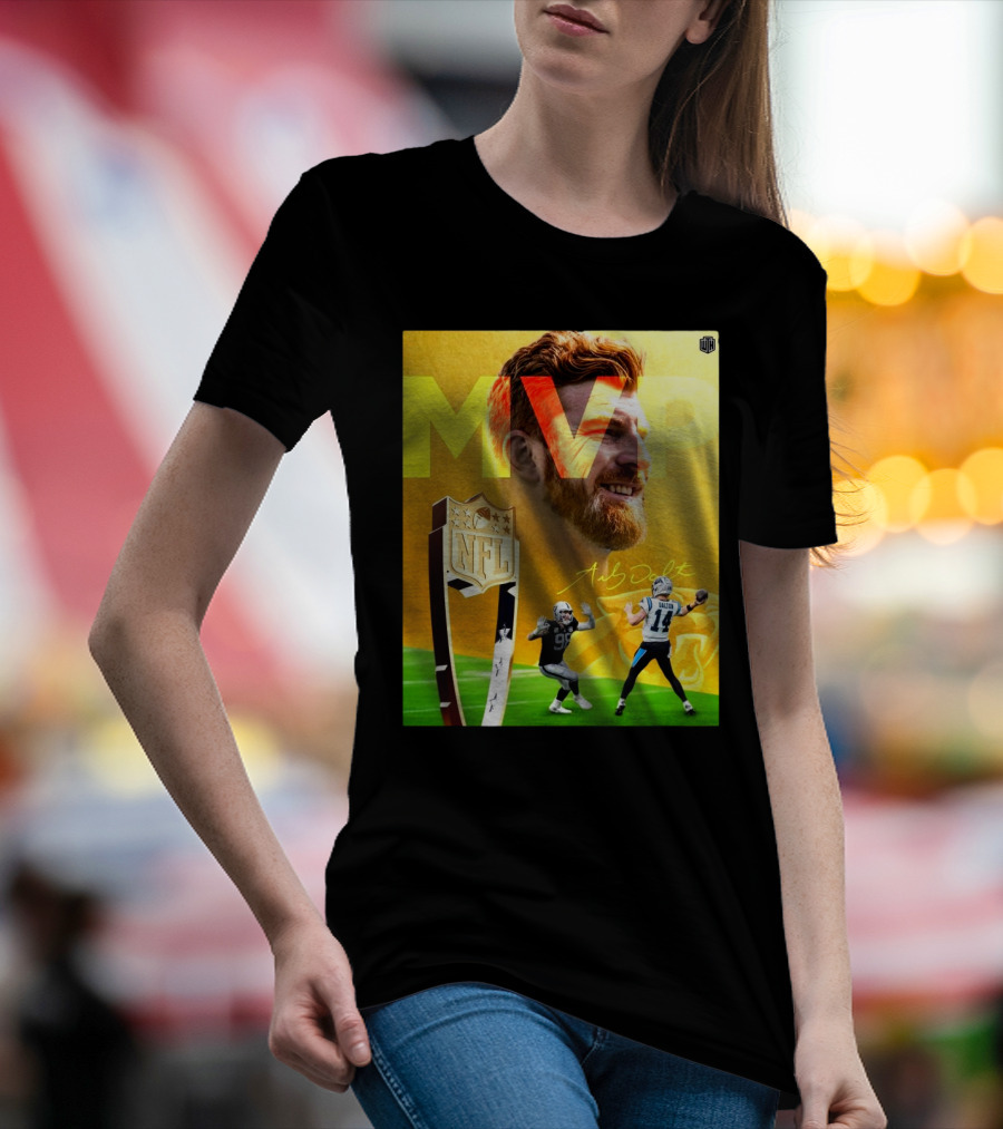 Andy Dalton Carolina Panthers NFL MVP Signature NFL Trophy T-Shirt