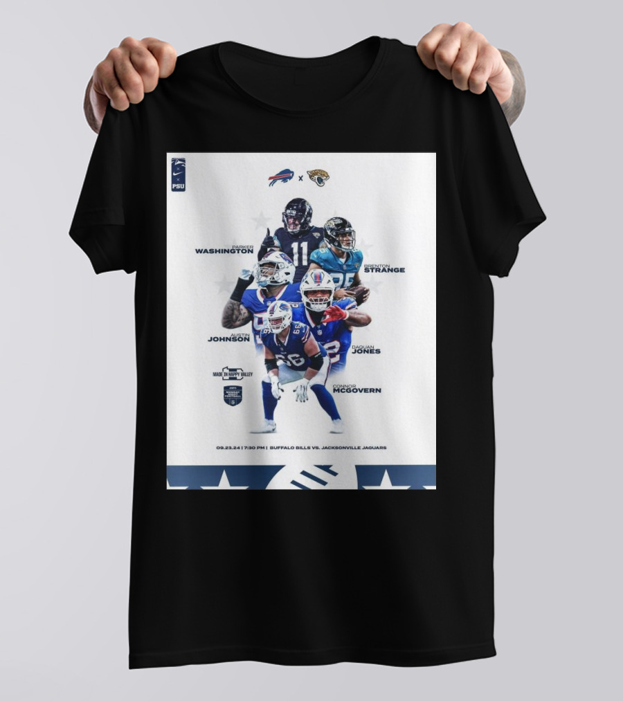 Buffalo Bills Vs Jacksonville Jaguars Penn State Alumni Matchup 09.23.24 MNF T-Shirt