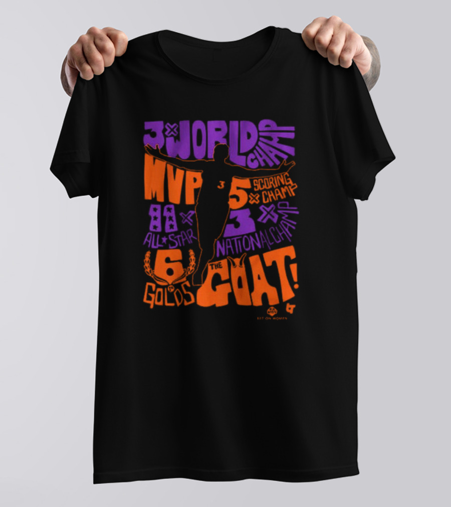 Diana Taurasi The GOAT 3x World Champ 3x Scoring Champ 5x National Champ MVP 10x All-Star 5x Olympic Gold Phoenix Mercury WNBA T-Shirt