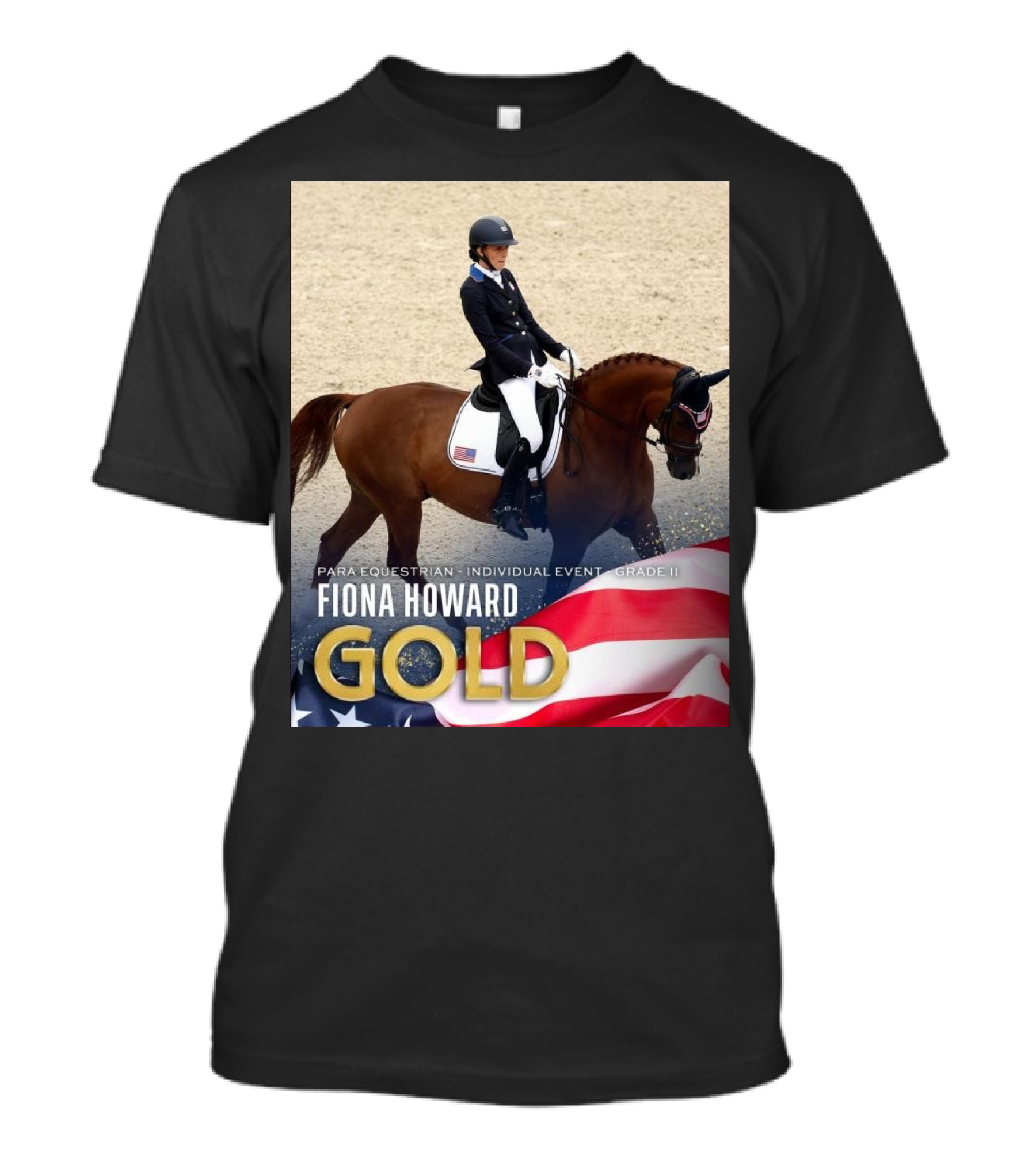 Fiona Howard Gold Para Equestrian Individual Event Grade II Paris 2024 Paralympic Games T-Shirt