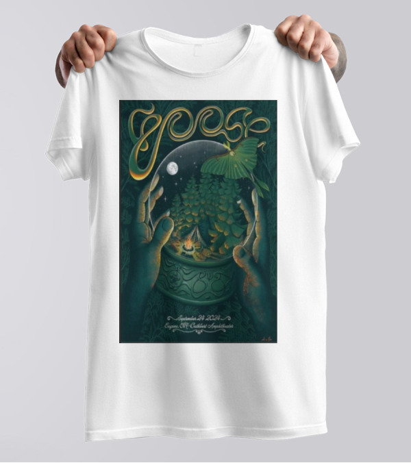 Goose September 24 2024 Eugene OR Cuthbert Amphitheater Tour T-Shirt