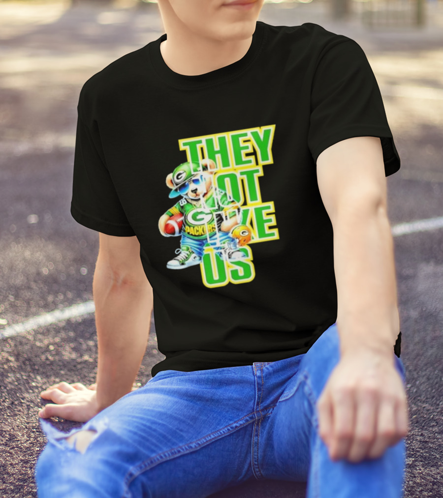Green Bay Packers Bear They Not Like Us Football T-Shirt