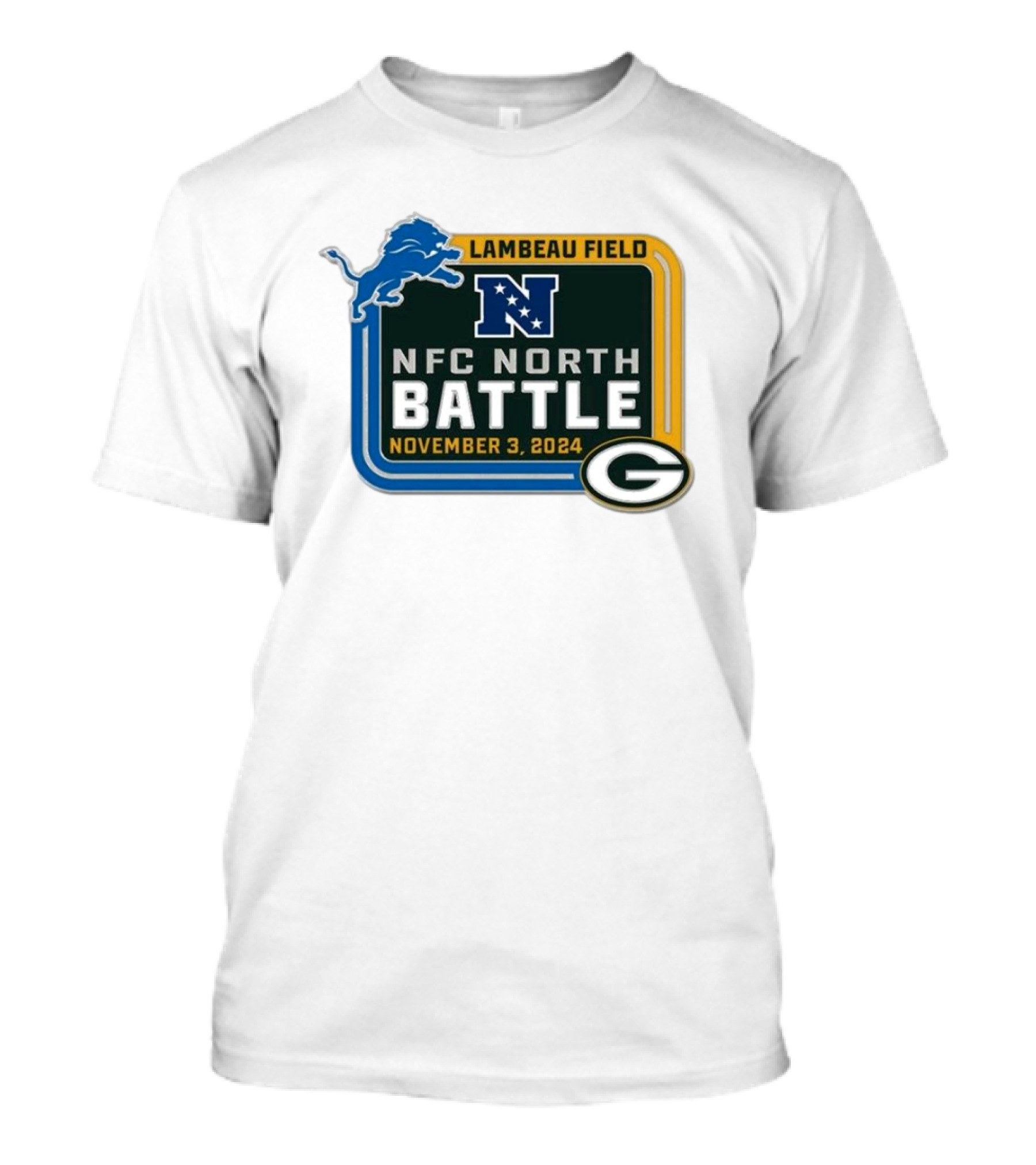 NFC North Battle Green Bay Packers Vs Detroit Lions November 3 2024 Lambeau Field T-Shirt