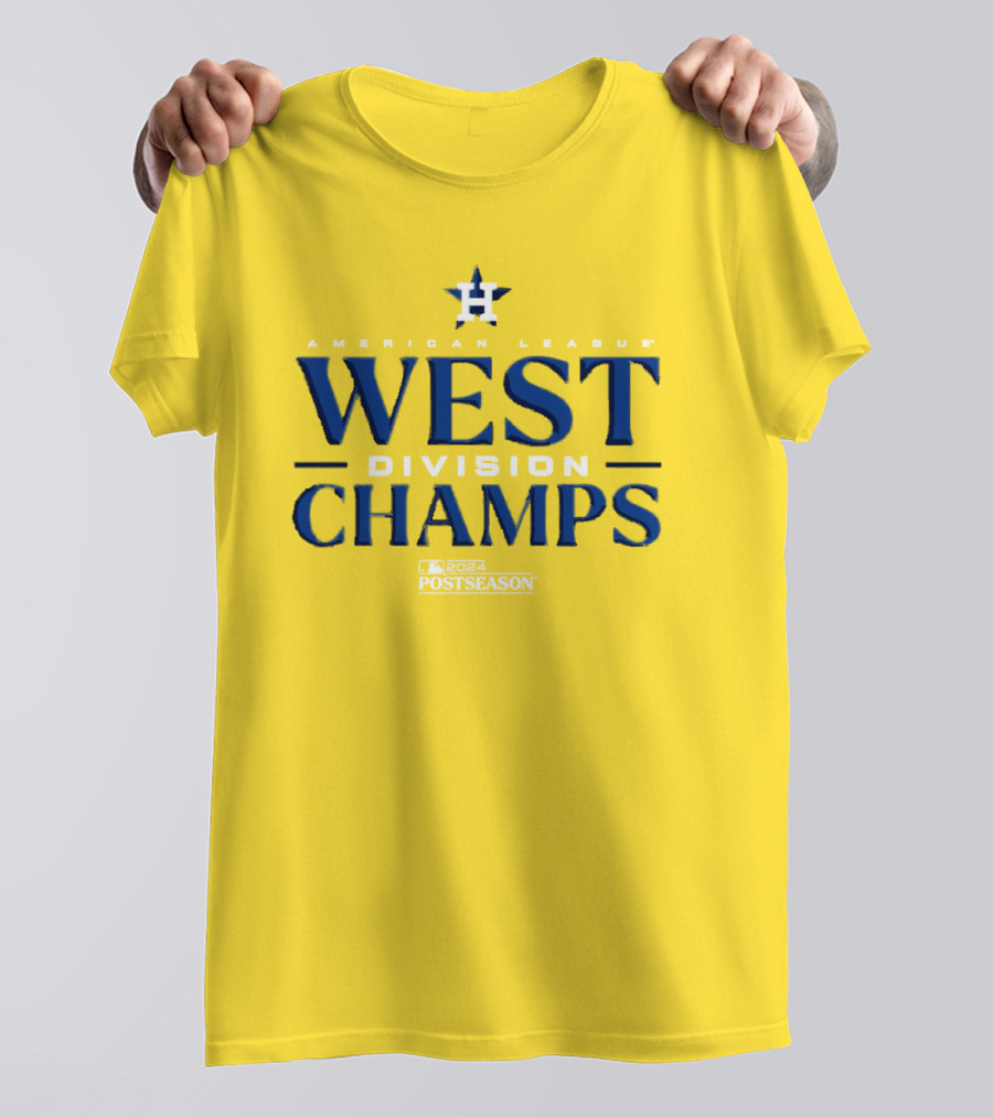 Houston Astros 2024 AL West Champs American League Postseason Locker Room T-Shirt