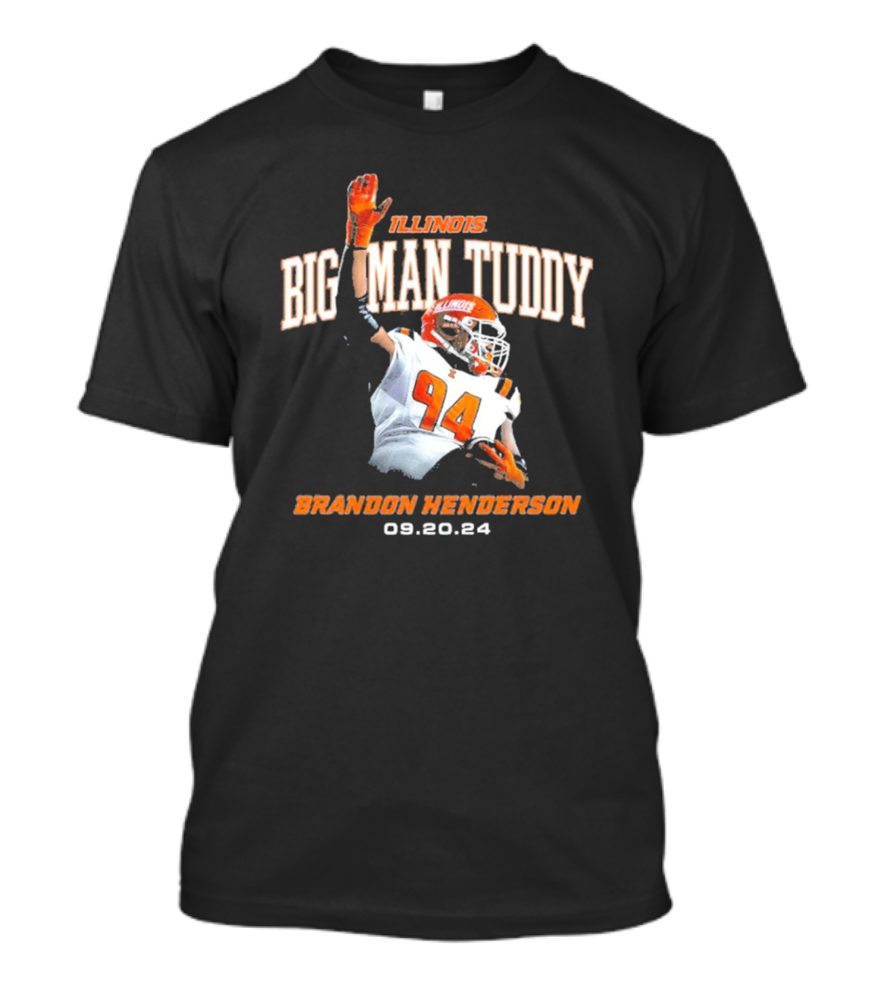 Illinois Big Man Tuddy Brandon Henderson 94 09.20.24 Football T-Shirt