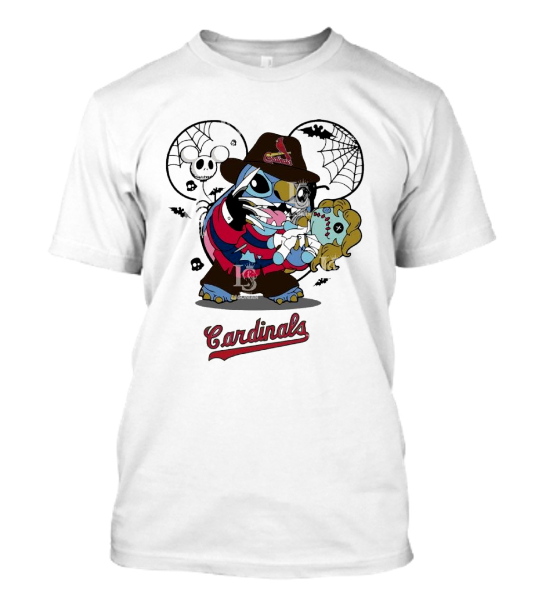 St Louis Cardinals Freddy Krueger Stitch Halloween Cardinals T-Shirt