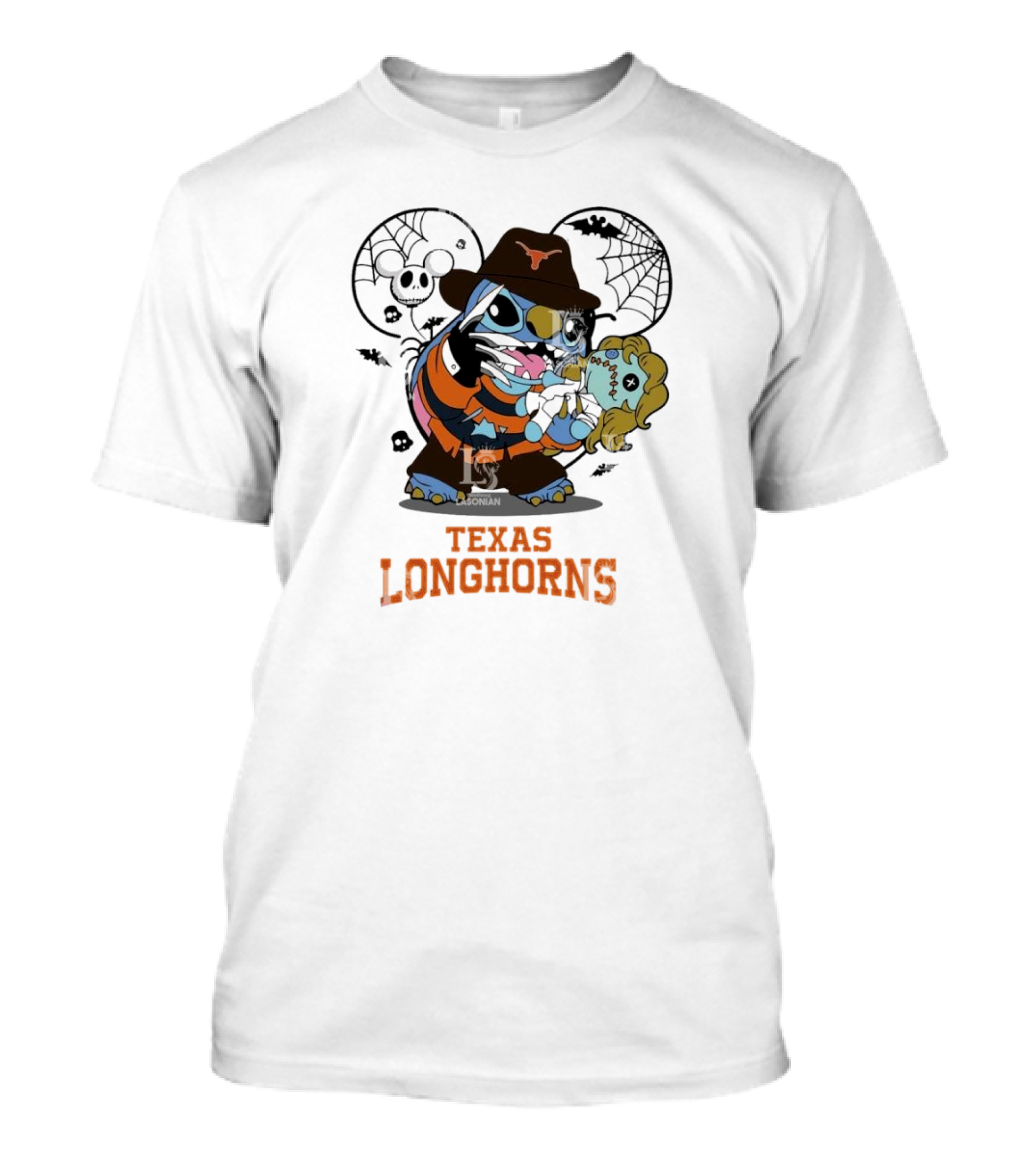 Texas Longhorns Stitch Freddy Krueger Halloween Character Combo T-Shirt