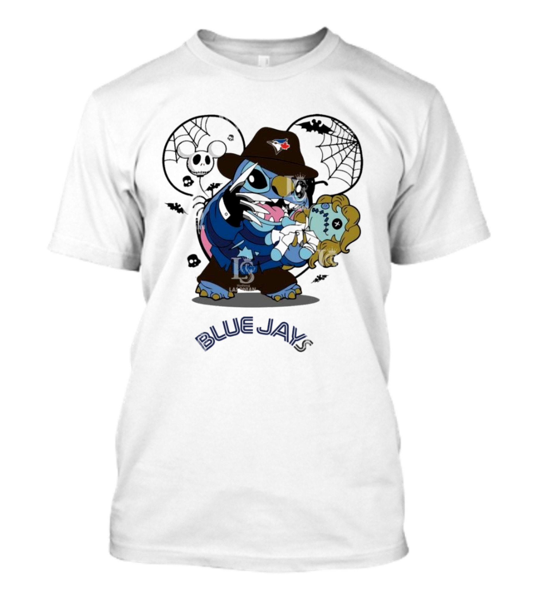 Toronto Blue Jays Halloween Stitch Freddy Krueger Mashup T-Shirt