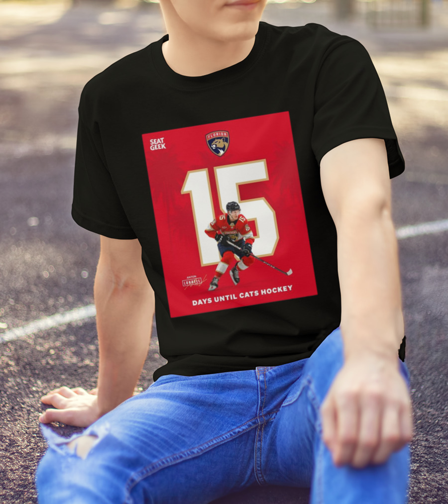 Anton Lundell Florida Panthers 15 Days Until Cats Hockey SeatGeek Signature T-Shirt