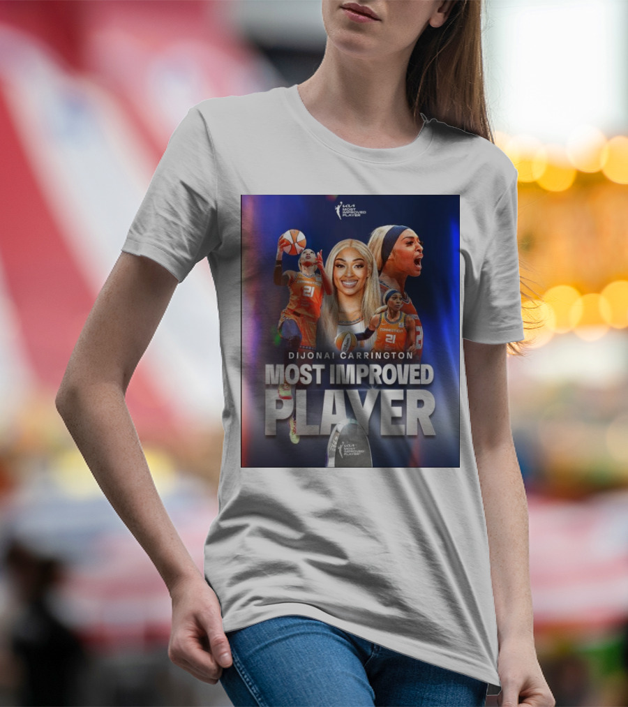 Dijonai Carrington Connecticut Sun WNBA Most Improved Player T-Shirt