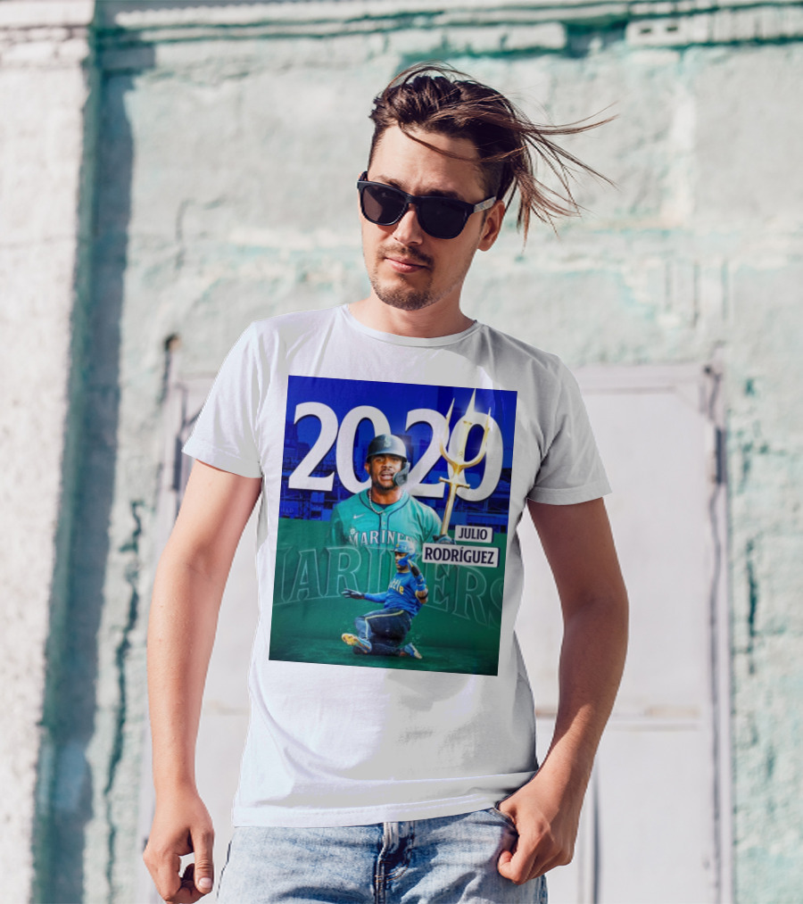 Julio Rodríguez Mariners 20 HR 20 SB Seattle Achievement T-Shirt