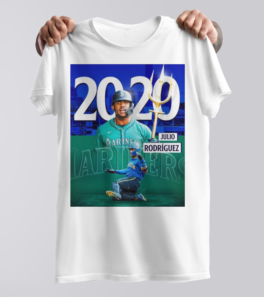 Julio Rodríguez Mariners 20 HR 20 SB Seattle Achievement T-Shirt