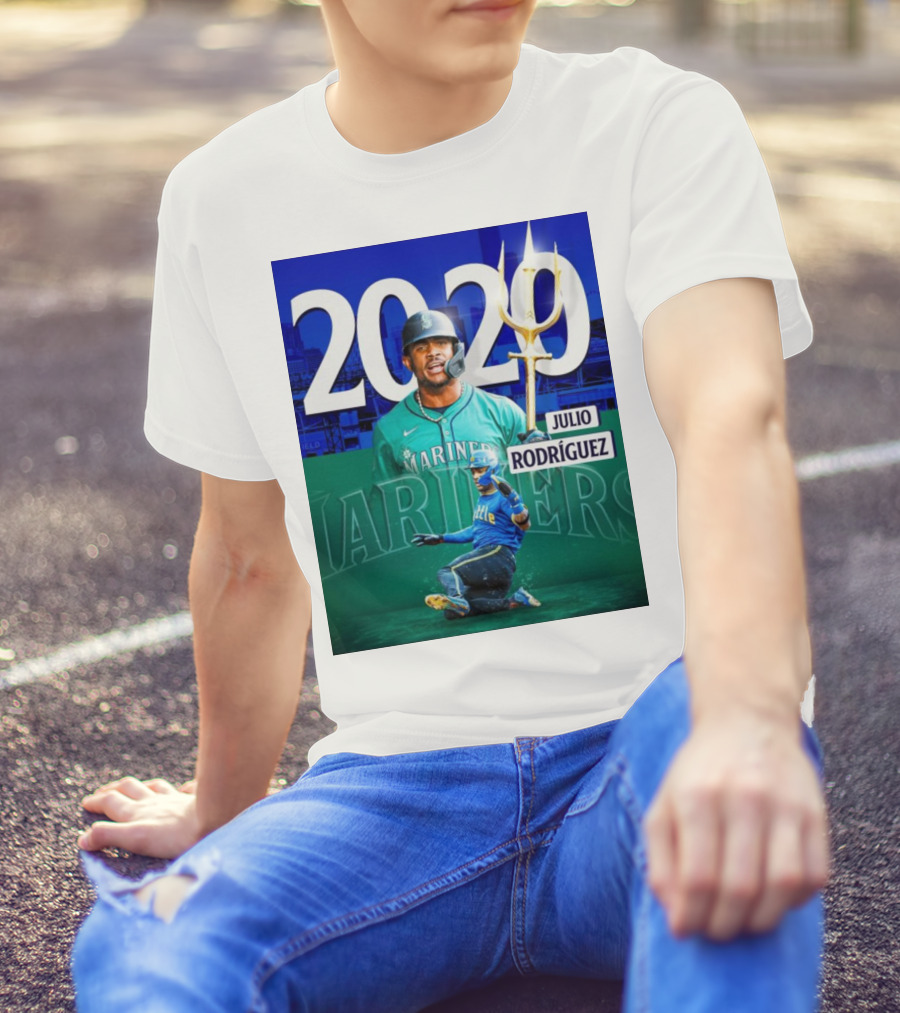 Julio Rodríguez Mariners 20 HR 20 SB Seattle Achievement T-Shirt