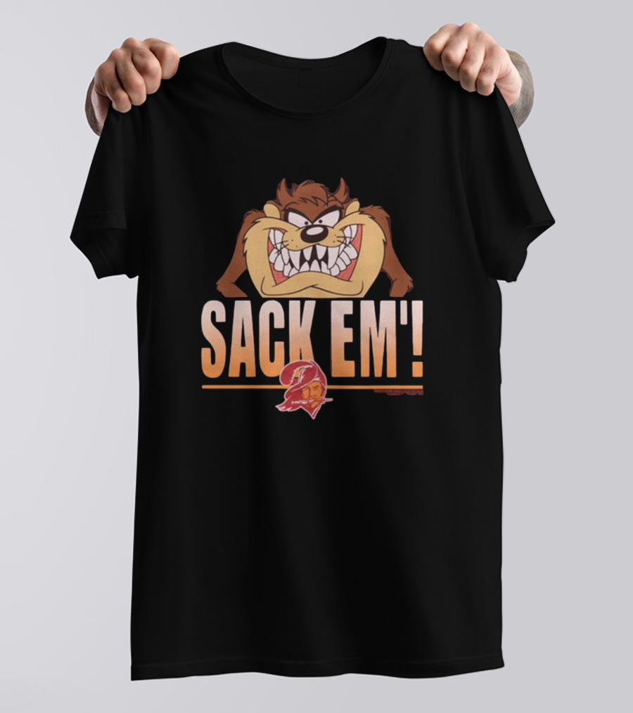 Looney Tunes Taz Sack Em’ Tampa Bay Buccaneers 2024 NFL T-Shirt