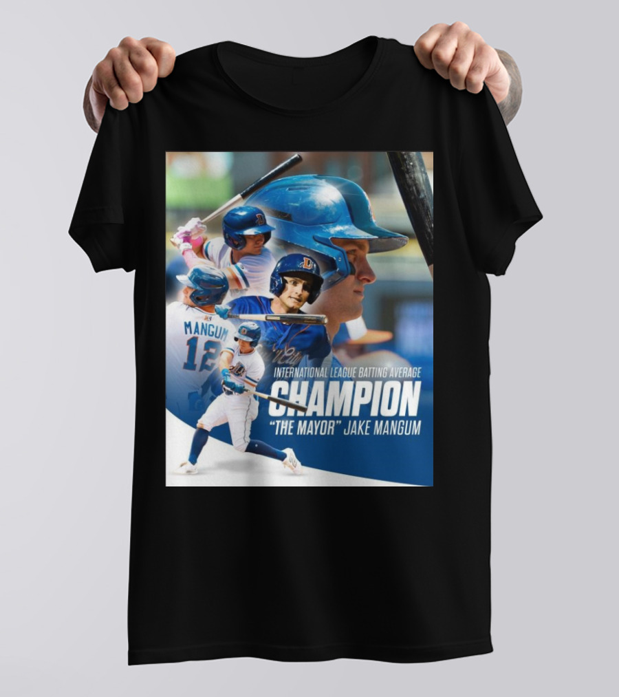 International League Batting Average Champion 2024 The Mayor Jake Mangum Mississippi State T-Shirt
