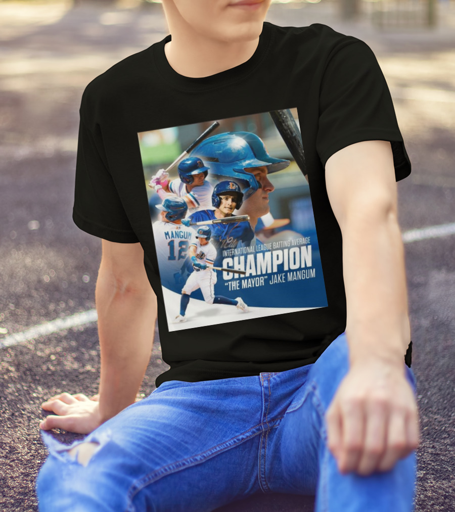 International League Batting Average Champion 2024 The Mayor Jake Mangum Mississippi State T-Shirt