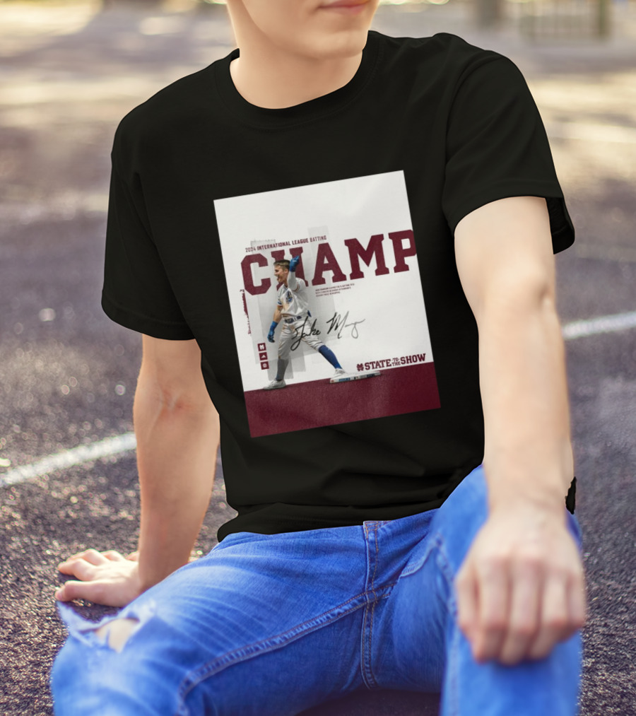 Mississippi State Jake Mangum 2024 International League Batting Champ State To The Show Signature T-Shirt