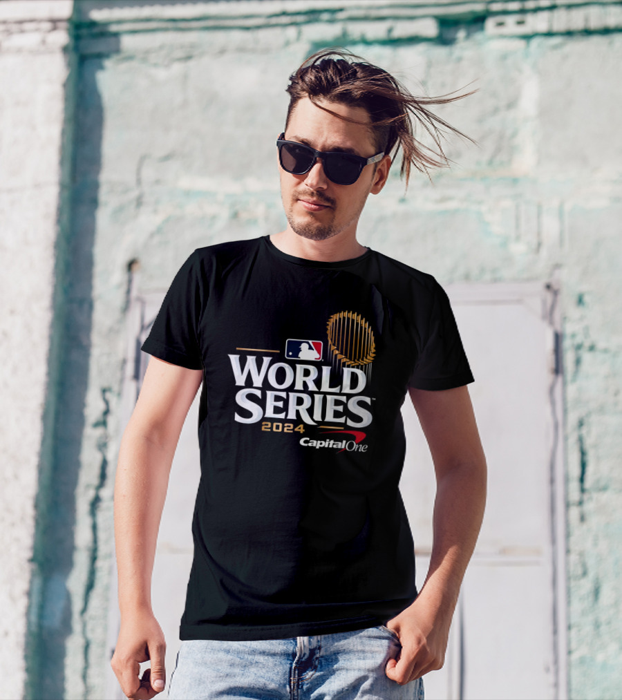 MLB World Series 2024 Capital One Brand Logo Trophy T-Shirt