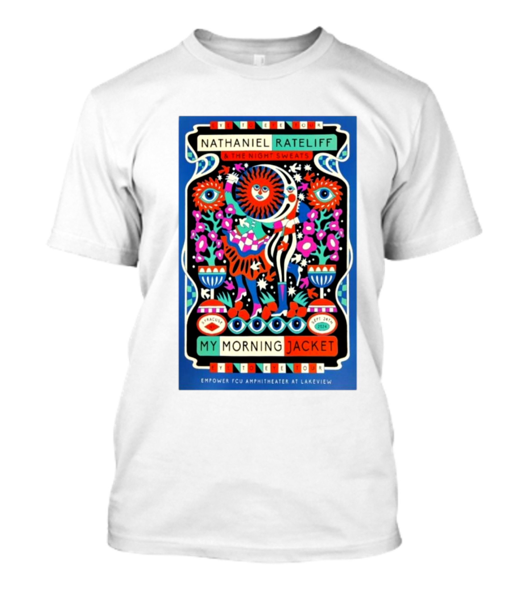 My Morning Jacket With Nathaniel Rateliff And The Night Sweats September 24 2024 Syracuse NY Empower FCU Amphitheater At Lakeview T-Shirt