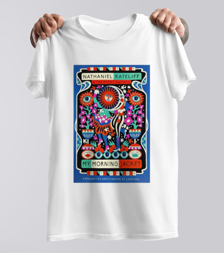 My Morning Jacket With Nathaniel Rateliff And The Night Sweats September 24 2024 Syracuse NY Empower FCU Amphitheater At Lakeview T-Shirt
