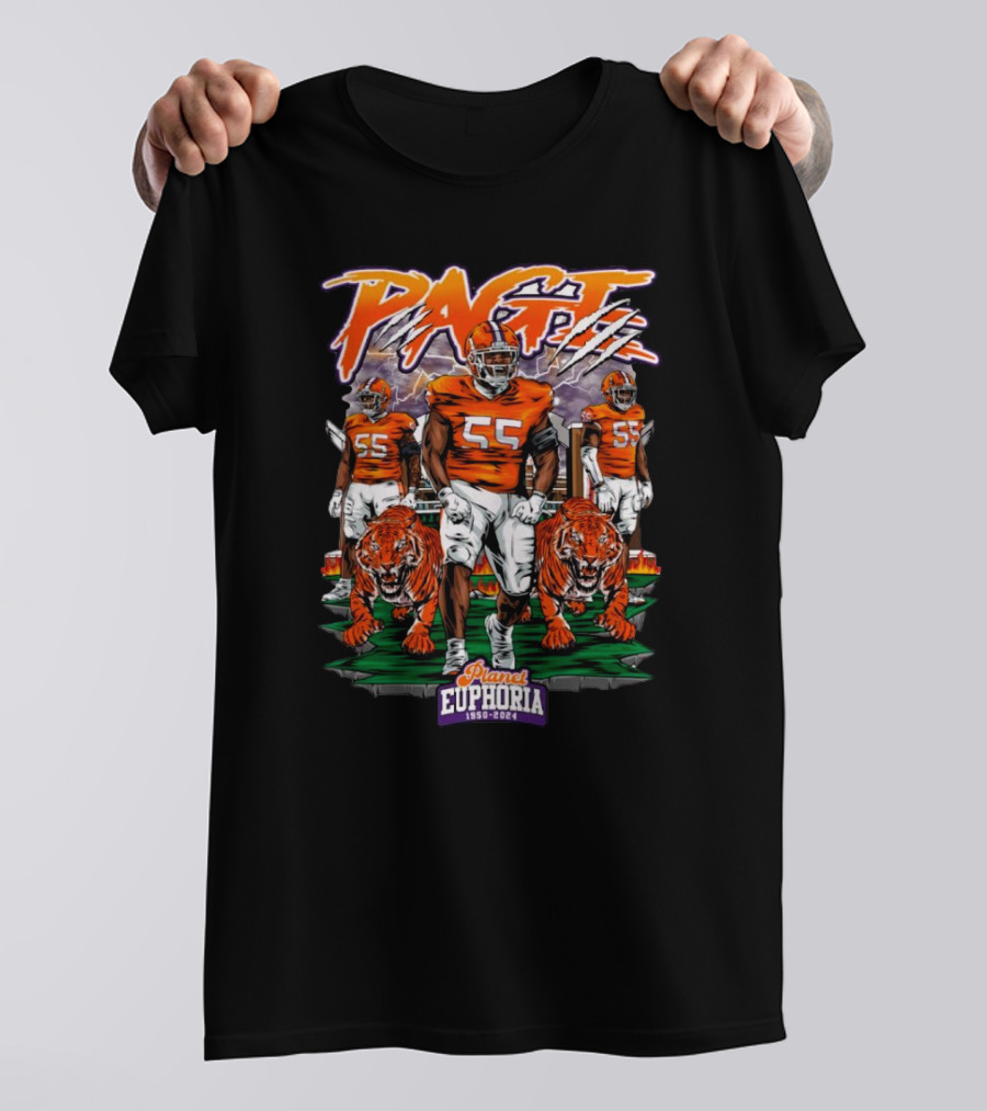 Pagt 55 Planet Euphoria 1980-2024 Clemson Tigers T-Shirt